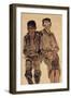 Two Seated Boys-Egon Schiele-Framed Giclee Print