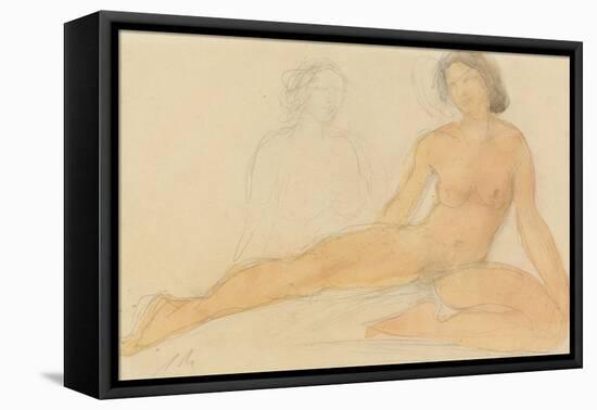 Two Seated Nudes-Auguste Rodin-Framed Stretched Canvas