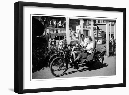 Two-Seater Tricycle, Zeebrugge, Belgium, 1936-null-Framed Giclee Print