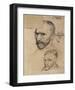 Two Self-Portraits and Several Details-Vincent van Gogh-Framed Art Print