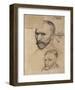 Two Self-Portraits and Several Details-Vincent van Gogh-Framed Art Print