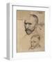 Two Self-Portraits and Several Details-Vincent van Gogh-Framed Art Print