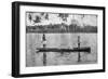 Two Seminole Indians Pole a Canoe on the Miami River, C.1895-null-Framed Photographic Print