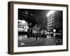 Two Serbian Women Walking Along a Street at Night, Belgrade-null-Framed Photographic Print