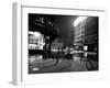 Two Serbian Women Walking Along a Street at Night, Belgrade-null-Framed Photographic Print