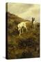 Two Setters Pointing at Quail-Percival L. Rosseau-Stretched Canvas