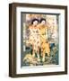 Two Shanghai Ladies with Flowers-null-Framed Premium Giclee Print