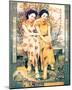 Two Shanghai Ladies with Flowers-null-Mounted Premium Giclee Print