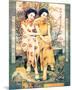 Two Shanghai Ladies with Flowers-null-Mounted Premium Giclee Print