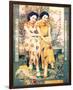 Two Shanghai Ladies with Flowers-null-Framed Premium Giclee Print