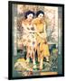 Two Shanghai Ladies with Flowers-null-Framed Premium Giclee Print