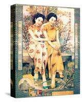 Two Shanghai Ladies with Flowers-null-Stretched Canvas