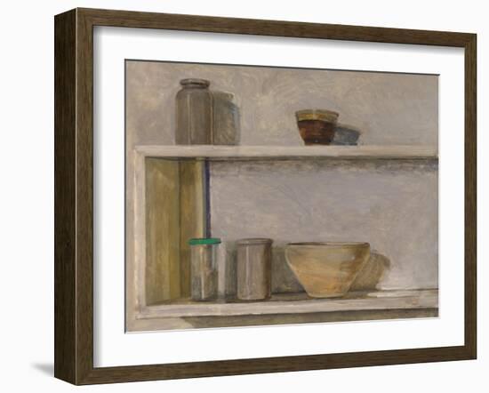 Two Shelves and Bowls-William Packer-Framed Giclee Print