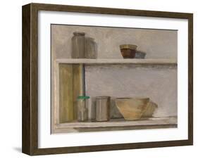 Two Shelves and Bowls-William Packer-Framed Giclee Print