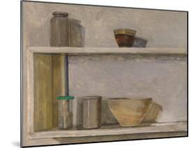 Two Shelves and Bowls-William Packer-Mounted Giclee Print