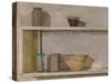 Two Shelves and Bowls-William Packer-Stretched Canvas