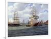 Two Ships Leaving London through Tower Bridge-James Brereton-Framed Giclee Print