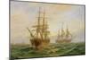 Two Ships Passing at Sunset-Claude T. Stanfield Moore-Mounted Giclee Print