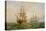 Two Ships Passing at Sunset-Claude T. Stanfield Moore-Stretched Canvas