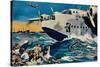Two Short Sunderlands Rescuing Crew, 1940-null-Stretched Canvas