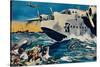 Two Short Sunderlands Rescuing Crew, 1940-null-Stretched Canvas