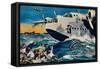 Two Short Sunderlands Rescuing Crew, 1940-null-Framed Stretched Canvas