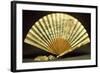 Two-Sided Fan with Wooden Slats-null-Framed Giclee Print