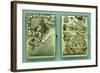 Two Silver and Enamel Cigarette Cases, the Other with Swimming Frogs, Both 1908-1917-null-Framed Giclee Print