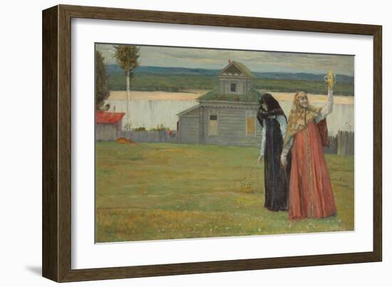 Two Sisters, 1923 (Oil on Canvas)-Mikhail Vasilievich Nesterov-Framed Giclee Print