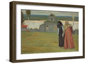 Two Sisters, 1923 (Oil on Canvas)-Mikhail Vasilievich Nesterov-Framed Giclee Print