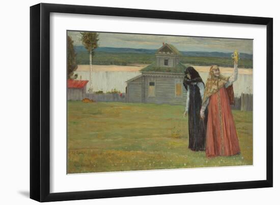 Two Sisters, 1923 (Oil on Canvas)-Mikhail Vasilievich Nesterov-Framed Giclee Print