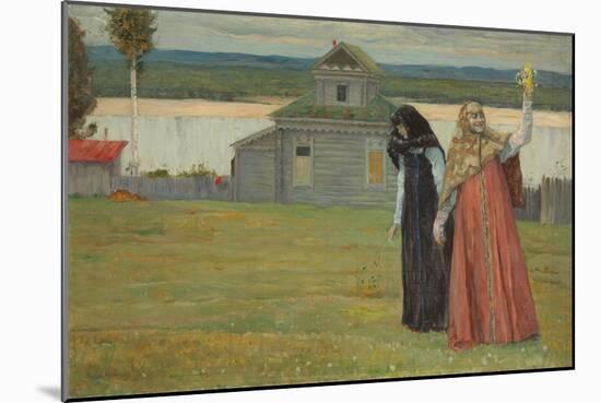 Two Sisters, 1923 (Oil on Canvas)-Mikhail Vasilievich Nesterov-Mounted Giclee Print