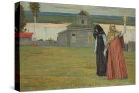 Two Sisters, 1923 (Oil on Canvas)-Mikhail Vasilievich Nesterov-Stretched Canvas