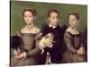 Two Sisters and a Brother of the Artist-Sofonisba Anguissola-Stretched Canvas