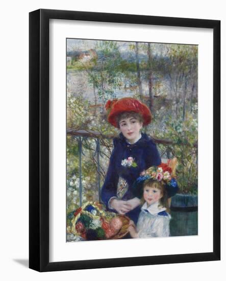 Two Sisters (On the Terrace), 1881-Pierre-Auguste Renoir-Framed Premium Giclee Print