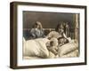 Two Sisters Prepare for Bed - and of Course their Dolls Come to Bed with Them-null-Framed Photographic Print