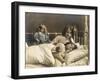 Two Sisters Prepare for Bed - and of Course their Dolls Come to Bed with Them-null-Framed Photographic Print