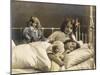 Two Sisters Prepare for Bed - and of Course their Dolls Come to Bed with Them-null-Mounted Photographic Print