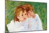 Two Sisters-Mary Cassatt-Mounted Premium Giclee Print