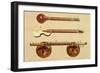 Two Sitars and a Rudra Vina, Indian, from 'Musical Instruments'-Alfred James Hipkins-Framed Giclee Print