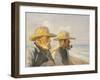 Two Skagen Fishermen, 1907-Michael Peter Ancher-Framed Giclee Print