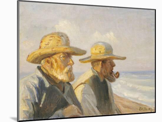 Two Skagen Fishermen, 1907-Michael Peter Ancher-Mounted Giclee Print