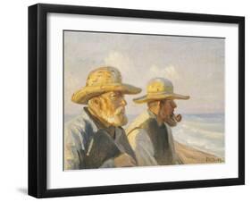 Two Skagen Fishermen, 1907-Michael Peter Ancher-Framed Giclee Print