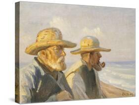 Two Skagen Fishermen, 1907-Michael Peter Ancher-Stretched Canvas