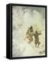 Two Skiing Lapps, Study-Anna Nordlander-Framed Stretched Canvas