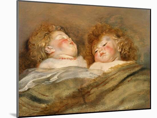 Two Sleeping Children-Peter Paul Rubens-Mounted Giclee Print