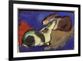 Two Sleeping Rabbits, 1913-Franz Marc-Framed Giclee Print
