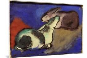Two Sleeping Rabbits, 1913-Franz Marc-Mounted Giclee Print