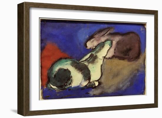 Two Sleeping Rabbits, 1913-Franz Marc-Framed Giclee Print