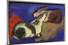 Two Sleeping Rabbits, 1913-Franz Marc-Mounted Giclee Print